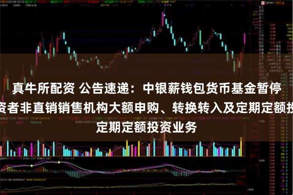 真牛所配资 公告速递:中银薪钱包货币基金暂停机构投资者非直销销售机构大额申购、转换转入及定期定额投资业务